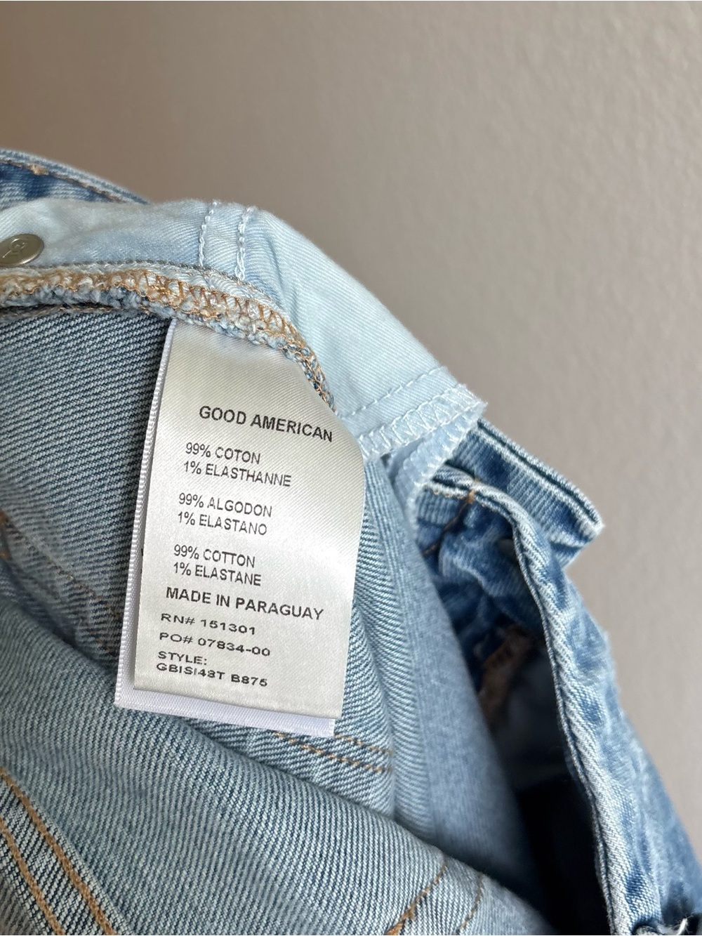 Good American Medium Wash Slit Hem High Rise Jeans - Picture 6 of 6